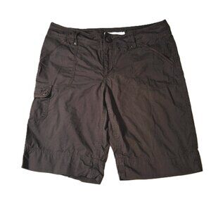 Womens Cotton Cargo Chino Shorts Size 10 Petite Brown Laura Petites